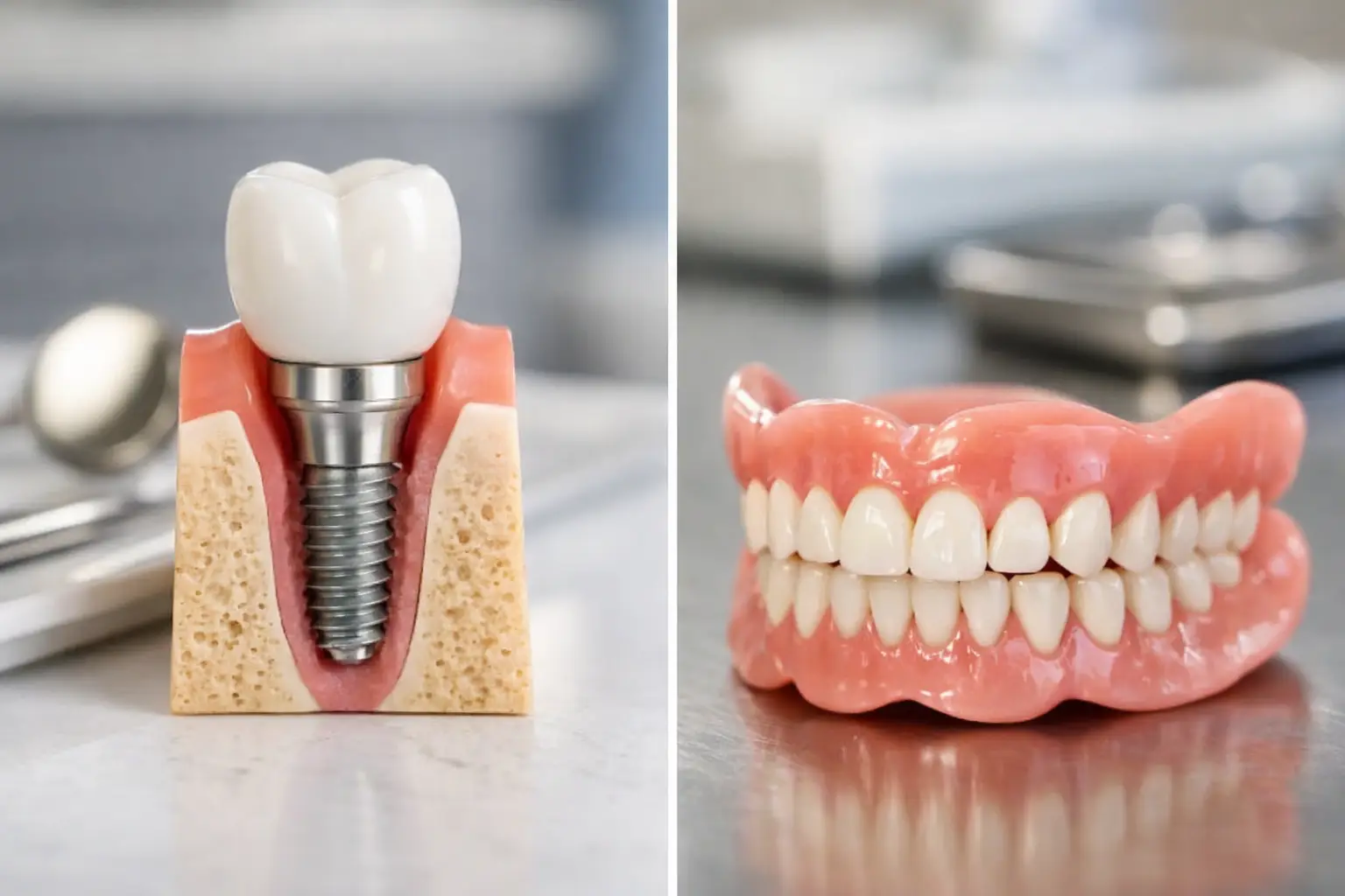 Dental Implants vs Dentures for a Stronger Smile